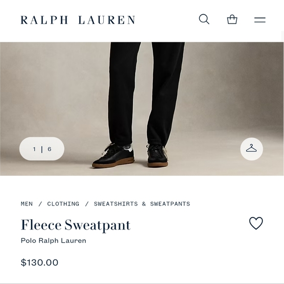 Polo Ralph Lauren Fleece Sweatpants Loungewear Men's XL Black Comfort Casual - Picture 6 of 10